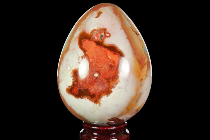Polished Polychrome Jasper Egg - Madagascar #118679